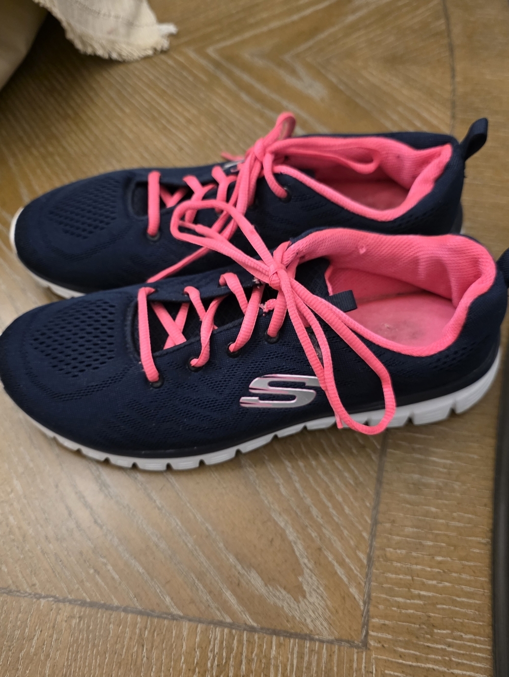 Skechers Graceful Get Connected Sneakers Navy And Pink Size 11